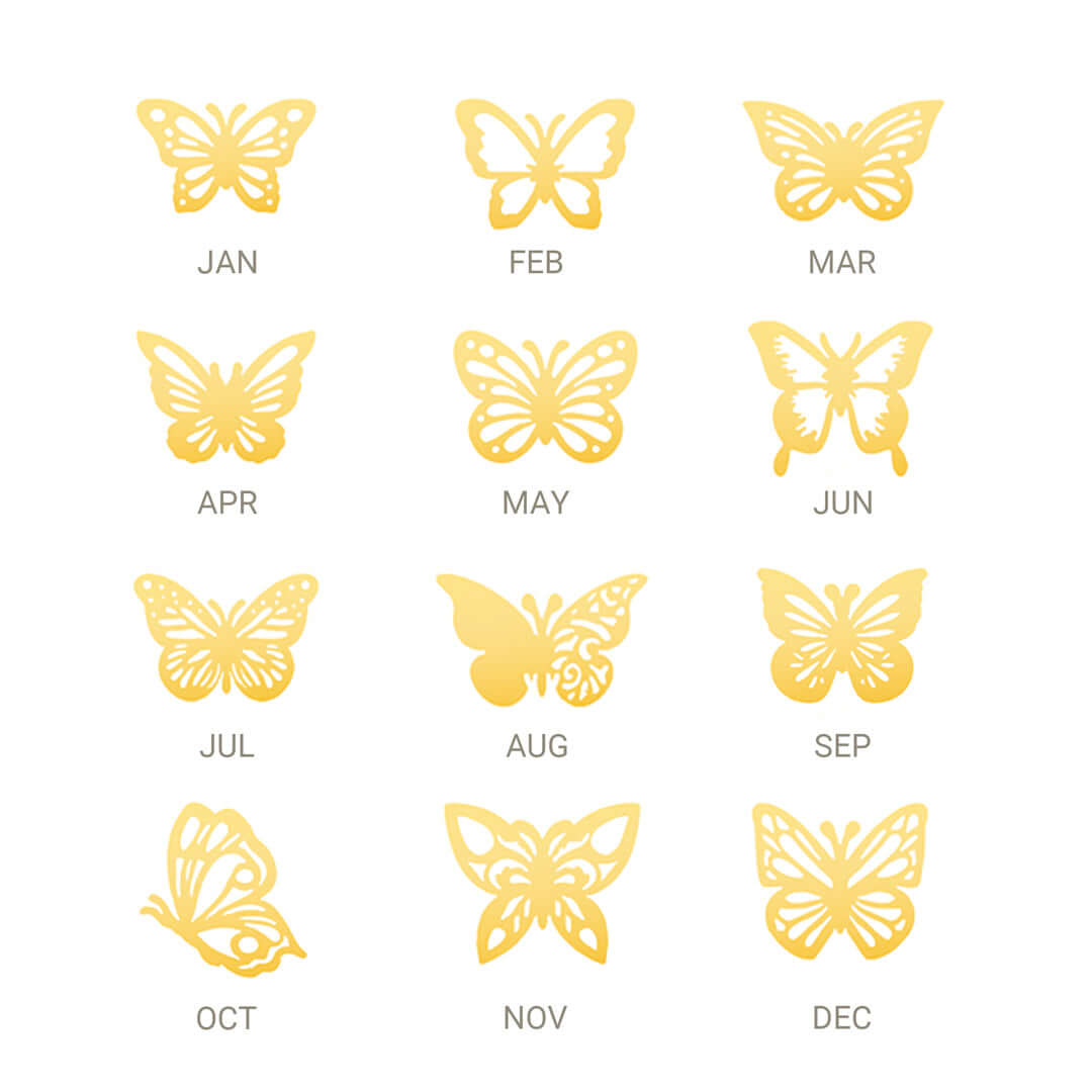 BIRTH BUTTERFLY NAME NECKLACE