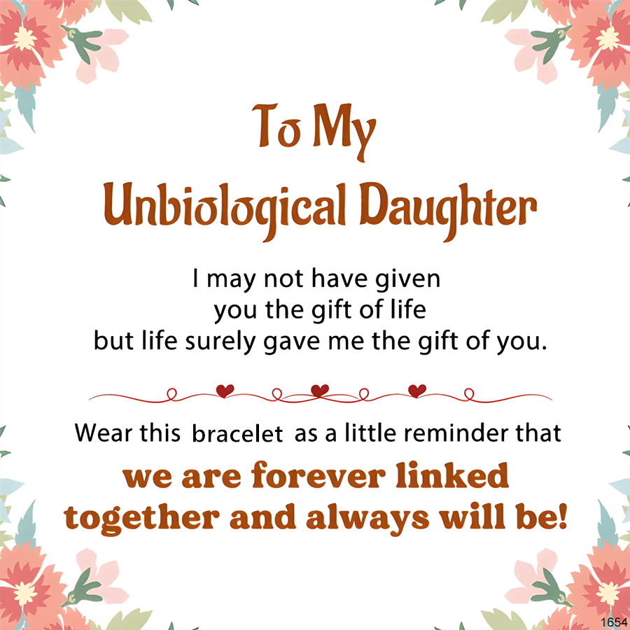 FOR UNBIOLOGICAL DAUGHTER - WE ARE FOREVER LINKED TOGETHER INTERLOCKING NECKLACE