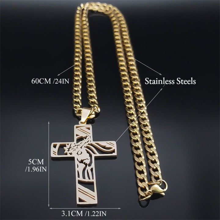He's Always Here Cross Necklace