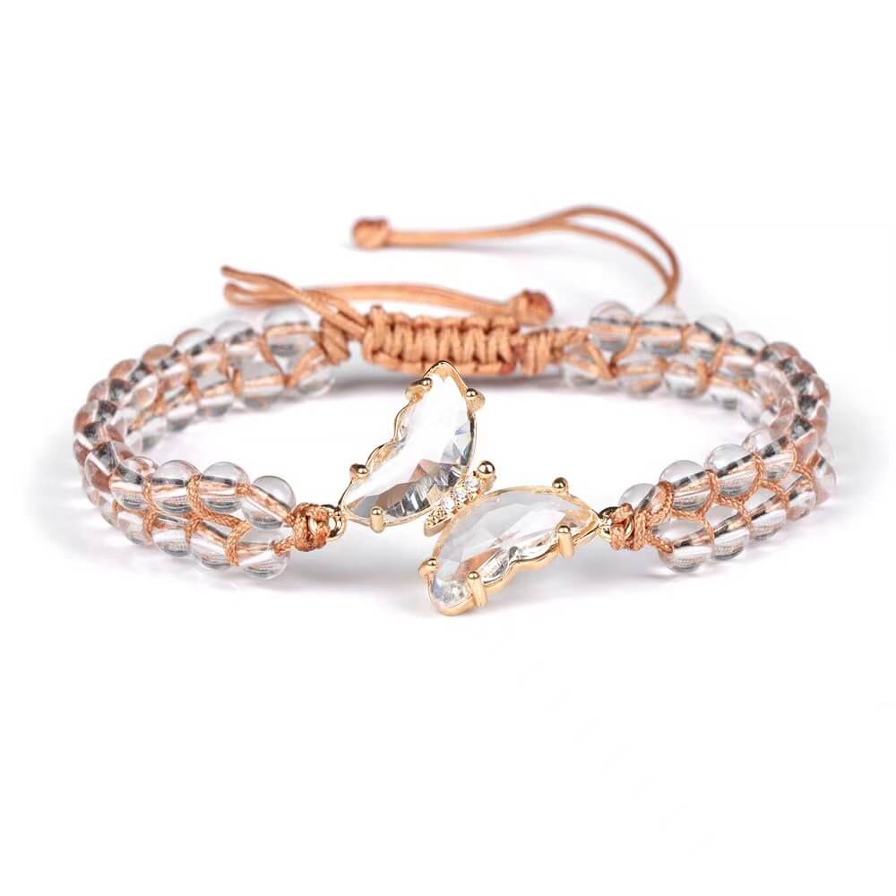 FOR MEMORIAL - THEY FLY WITH US EVERY DAY CRYSTAL BUTTERFLY BRACELET