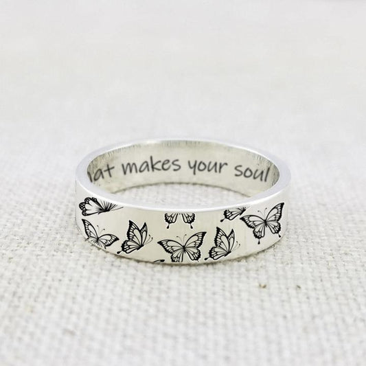 925 Sterling Silver Butterfly Ring