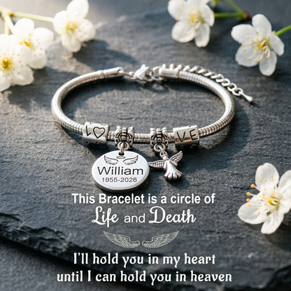 Always In My Heart - Personalized Angel Memorial Bracelet