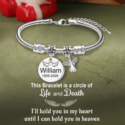 Always In My Heart - Personalized Angel Memorial Bracelet