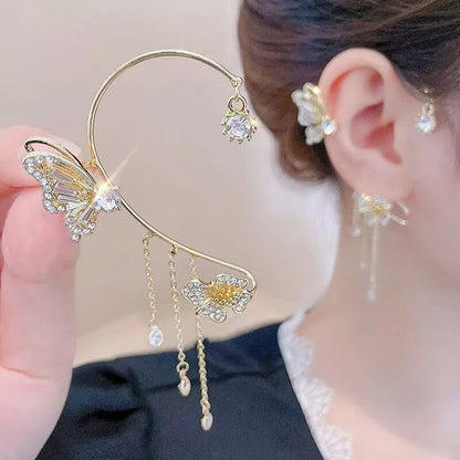 🎄Christmas Pre-sale🎁Butterfly Tassel Style Zircon Earrings | Perfect Gift