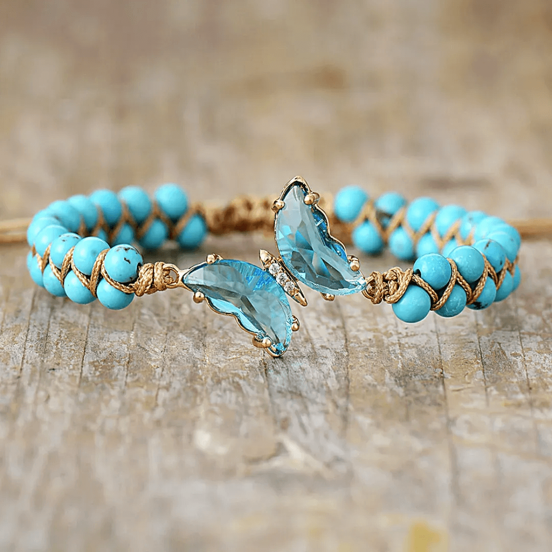 FOR MEMORIAL - THEY FLY WITH US EVERY DAY CRYSTAL BUTTERFLY BRACELET