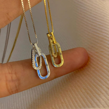 FOR UNBIOLOGICAL DAUGHTER - WE ARE FOREVER LINKED TOGETHER INTERLOCKING NECKLACE