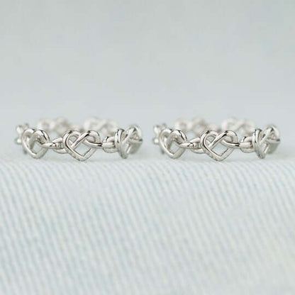 Mother & Daughter Always Connected Infinity Heart Knot Ring
