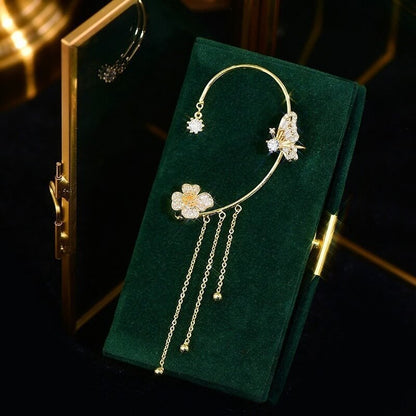 🎄Christmas Pre-sale🎁Butterfly Tassel Style Zircon Earrings | Perfect Gift