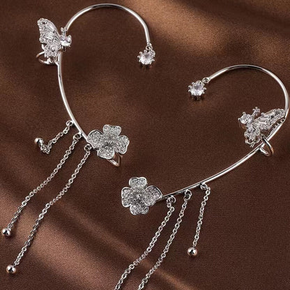 🎄Christmas Pre-sale🎁Butterfly Tassel Style Zircon Earrings | Perfect Gift