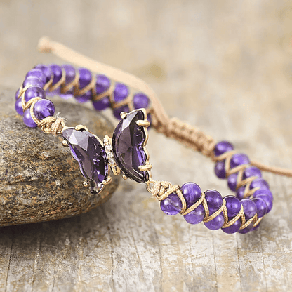 FOR MEMORIAL - THEY FLY WITH US EVERY DAY CRYSTAL BUTTERFLY BRACELET