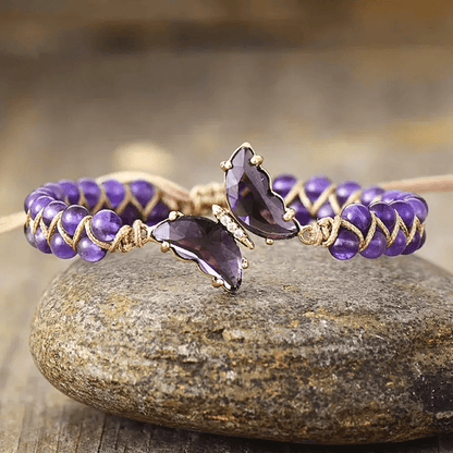 FOR MEMORIAL - THEY FLY WITH US EVERY DAY CRYSTAL BUTTERFLY BRACELET