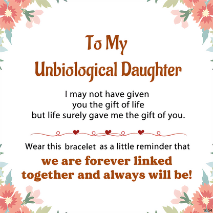 FOR UNBIOLOGICAL DAUGHTER - WE ARE FOREVER LINKED TOGETHER INTERLOCKING NECKLACE