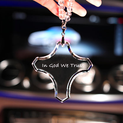 In God We Trust Crystal Car Pendant