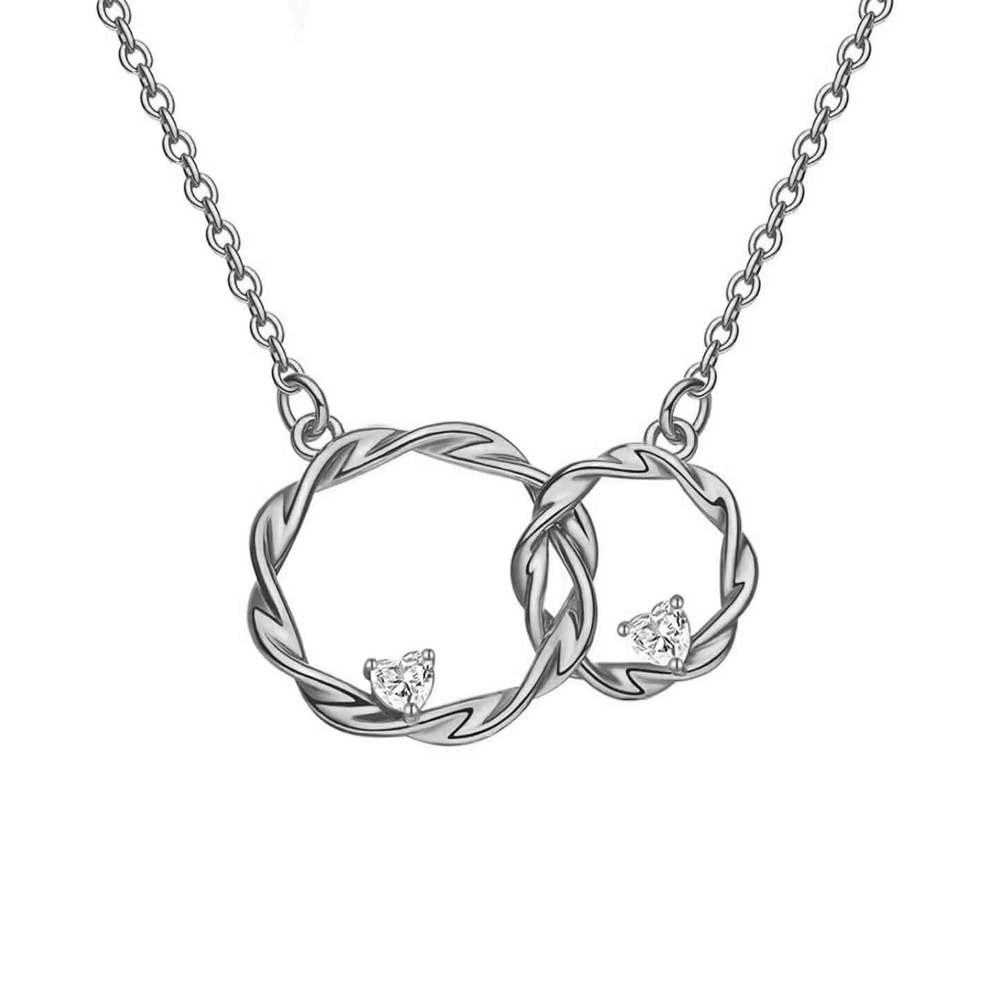 FOR MY GRANDDAUGHTER - I ALWAYS WITH YOU DOUBLE CIRCLE NECKLACE