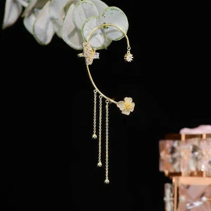 🎄Christmas Pre-sale🎁Butterfly Tassel Style Zircon Earrings | Perfect Gift