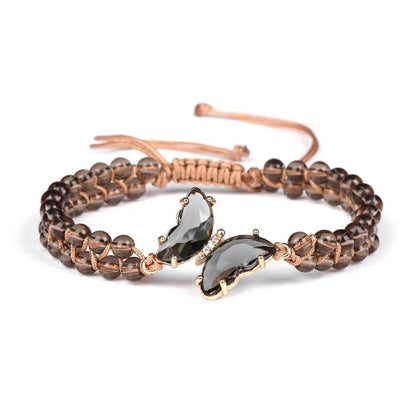 FOR MEMORIAL - THEY FLY WITH US EVERY DAY CRYSTAL BUTTERFLY BRACELET