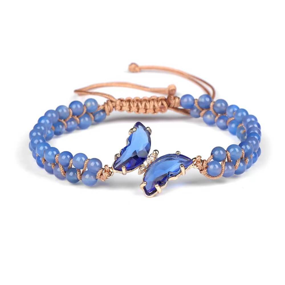 FOR MEMORIAL - THEY FLY WITH US EVERY DAY CRYSTAL BUTTERFLY BRACELET
