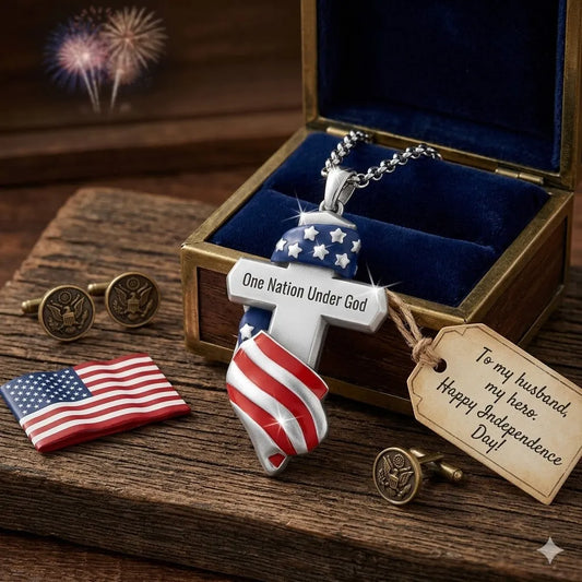 One Nation Under God Cross Necklace