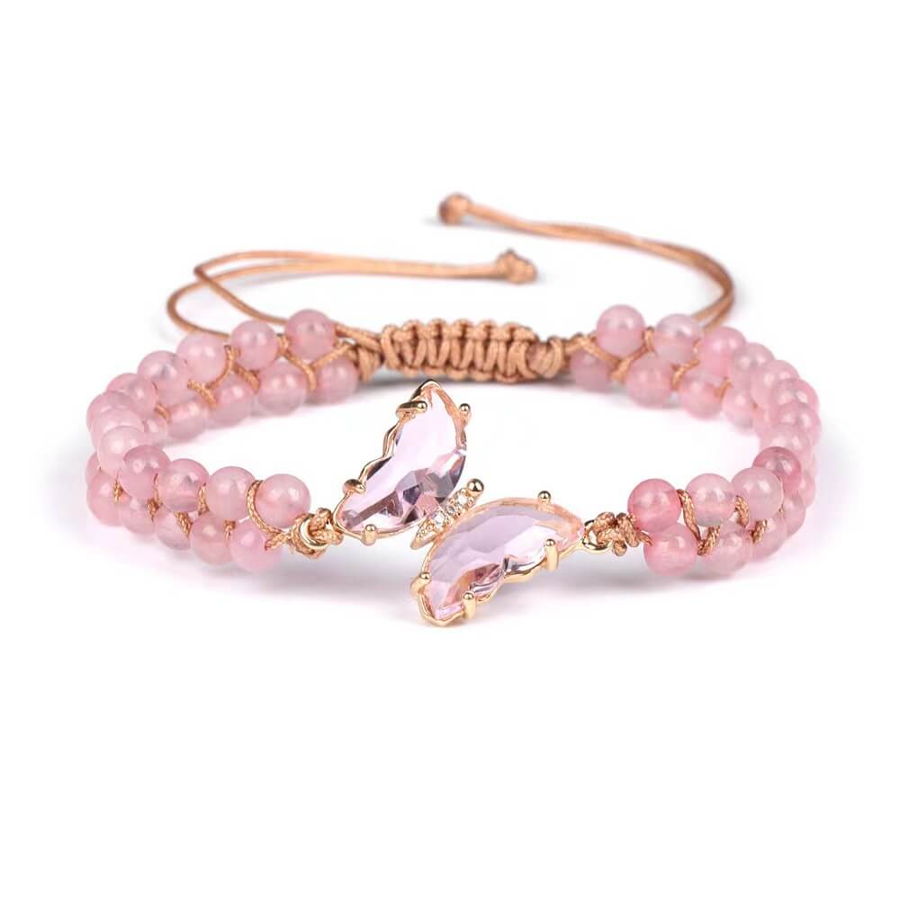 FOR MEMORIAL - THEY FLY WITH US EVERY DAY CRYSTAL BUTTERFLY BRACELET