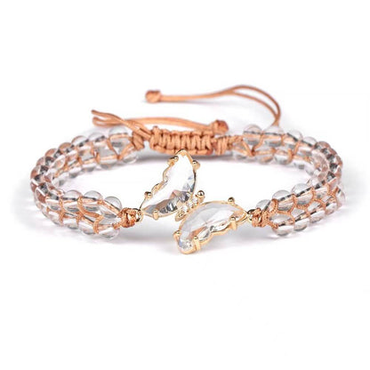 FOR MEMORIAL - THEY FLY WITH US EVERY DAY CRYSTAL BUTTERFLY BRACELET